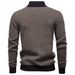 Men's Thickened Sweater Men's Semi-Zipper Stand-Up Collar Business Casual Sweater Men's_viptrois.com