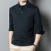 Autumn And Winter New Long Sleeve Wool Blended Shirt Men's Casual Top_viptrois.com