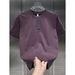 Men's Clothing Short Sleeved Fashion Brand Loose Five Point Sleeves T Shirt_viptrois.com