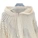 Retro Mesh Knit Sweater – Hooded Open-Front Cardigan For Teens & Young Men (Breathable, Vintage-Inspired, Lightweight For Spring/Summer Layering)_viptrois.com