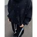 "Unisex Retro Tie-Dye Hooded Sweatshirt – Pearl Embellished Spray-Painted Loose Cardigan Top"_viptrois.com