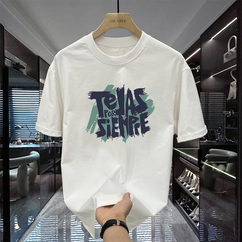 Men's High-quality Round-neck Pullover Short-sleeved T-shirt_viptrois.com