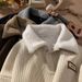 Loom Corduroy Polo Collar Sweatshirt Autumn And Fleece-Lined Thickened Lamb Wool Jacket Men's Winter Hong Kong Style Youth_viptrois.com