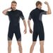 Men's Clothing 2 3mm One Piece Short Diving Suit With Rear Zipper Rubber Diving Suit For Cold And Warm Outdoor Swimming Snorkeling Suit_viptrois.com