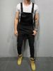 Loom New European And American Style Denim Overalls Solid Color Slim Fit Long Pants Cross-Border Exclusive For Europe_viptrois.com