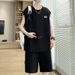 Men's Summer Sleeveless Vest Set, Stylish Hong Kong Style, Two-Piece Sports Suit_viptrois.com