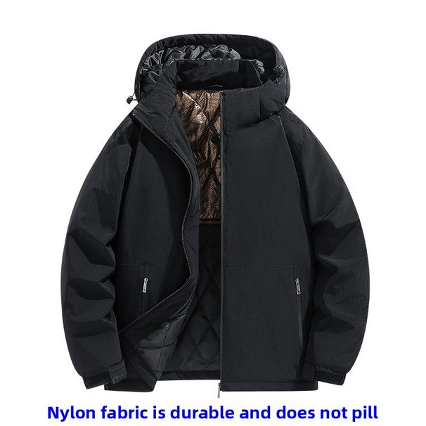 Cotton-padded Men's Plus Size Casual Cotton-padded Clothes Flow Removable Cap Charging Clothes Graphene Thermal Clothing_viptrois.com