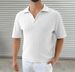 Polo Shirt Lapel Sweater 2025 New Men's Color Matching Short Sleeve Cross Border European And American Muscle Men's Clothing_viptrois.com
