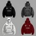 Men's Clothing Trendy Brand Plus Velvet Double Hood Unique Design Sweatshirt Autumn And Winter New Men And Women Same Loose Y2K Sweatshirt Hooded_viptrois.com
