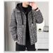 Autumn And Winter New Style Lapel Retro Jacket Cardigan Men's Fashionable Plus Velvet Thick Plaid Jacket Workwear Top Trendy_viptrois.com