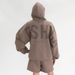 Men's Retro Zipper Hooded Sweatshirt - Loose Fit American Style Pullover Jacket, Casual Streetwear Top (Black/White/Gray)_viptrois.com