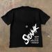 Hip Hop Letter Graffiti Print 230G Pure Cotton Short Sled T-shirt Men's Summer Ins American Trend Round Neck Half_viptrois.com