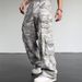 Vintage American Style Camouflage Pants Men's Loose Straight Leg Cargo Pants Casual Trousers Hip Hop Streetwear Washing_viptrois.com
