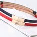 New women's dark leather adjustable belt versatile dress sweater decorative small belt women's belt _viptrois.com