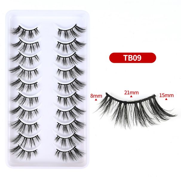 10 Pairs Of Half-eye False Eyelashes Thick Natural Curling 12~15mm Eyelashes_viptrois.com