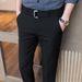 Men's Clothing Summer New Style Fall Feeling Stretch Trousers Slim Fitting 9 Point Pants_viptrois.com