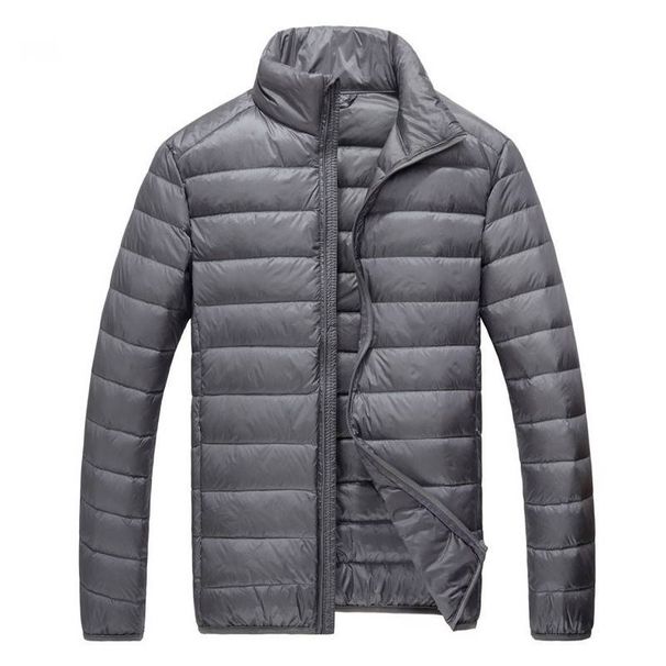 Standard 90 White Duck Down Men's Winter Down Jacket With Storage Bag, Stand-up Collar Hooded Top, Men's Winter Wear, Light And Versatile_viptrois.com