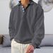 2026 Autumn Long-Sleeved V-Neck Men's Loose Collar Sweater Men's Clothing_viptrois.com