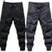 Hipster Casual Overalls Men's Hipster Loose Legs Solid Color Overalls Pants Men's Casual Pants_viptrois.com