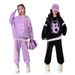 Girls Spring And Autumn Sports Suit 2024 New Style Middle And Large Children Loose Children's Hooded Sweater Children's Clothing Two Piece Set_viptrois.com