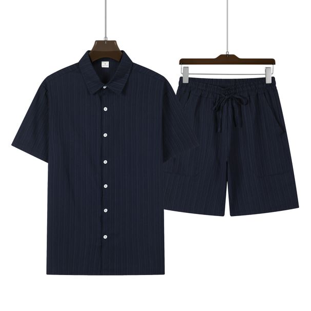 Men's Clothing Men's Beach Leisure Sports Short Sleeve Shirt Shorts Suit Big Pocket_viptrois.com