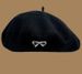 Beret With Bowknot For Women Sweet Versatile Elegant Fashionable Artist Hat Trendy Early Autumn Outfit Solid Color_viptrois.com