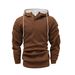Autumn And Winter New European And American Men's Solid Color Jacquard Hooded Sweatshirt Loose Sports Casual Top Jacket_viptrois.com