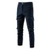 Man's clothing Men's casual overalls Breathable men's youth solid color matching pants_viptrois.com