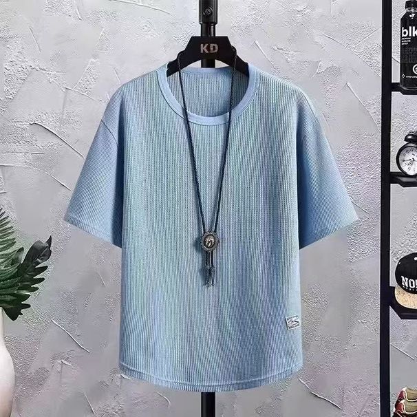2025 Summer Ice Silk Hot Short Sleeve T-shirt Trendy Loose Casual Sportswear_viptrois.com