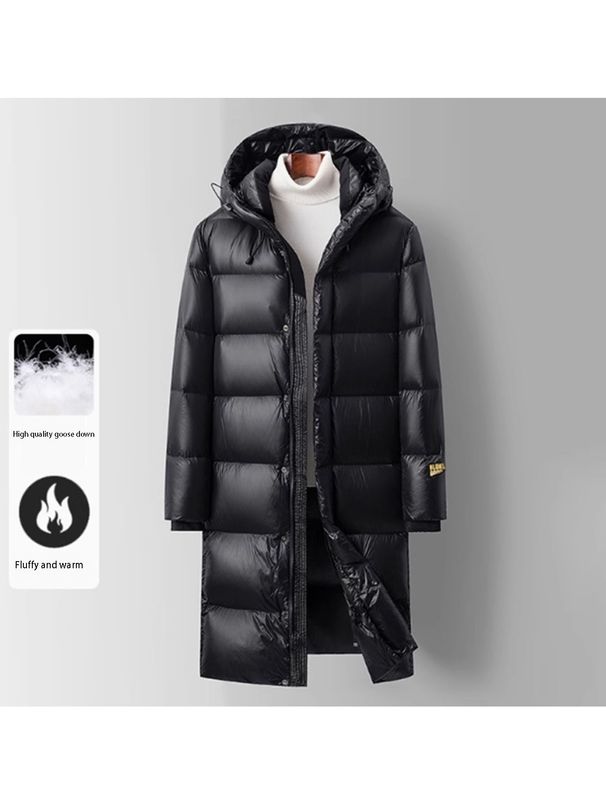 2025 New High-end Black Gold Down Jacket Men's Winter Thick White Goose Down Long Warm And Cold Proof Jacket Down Jacket_viptrois.com