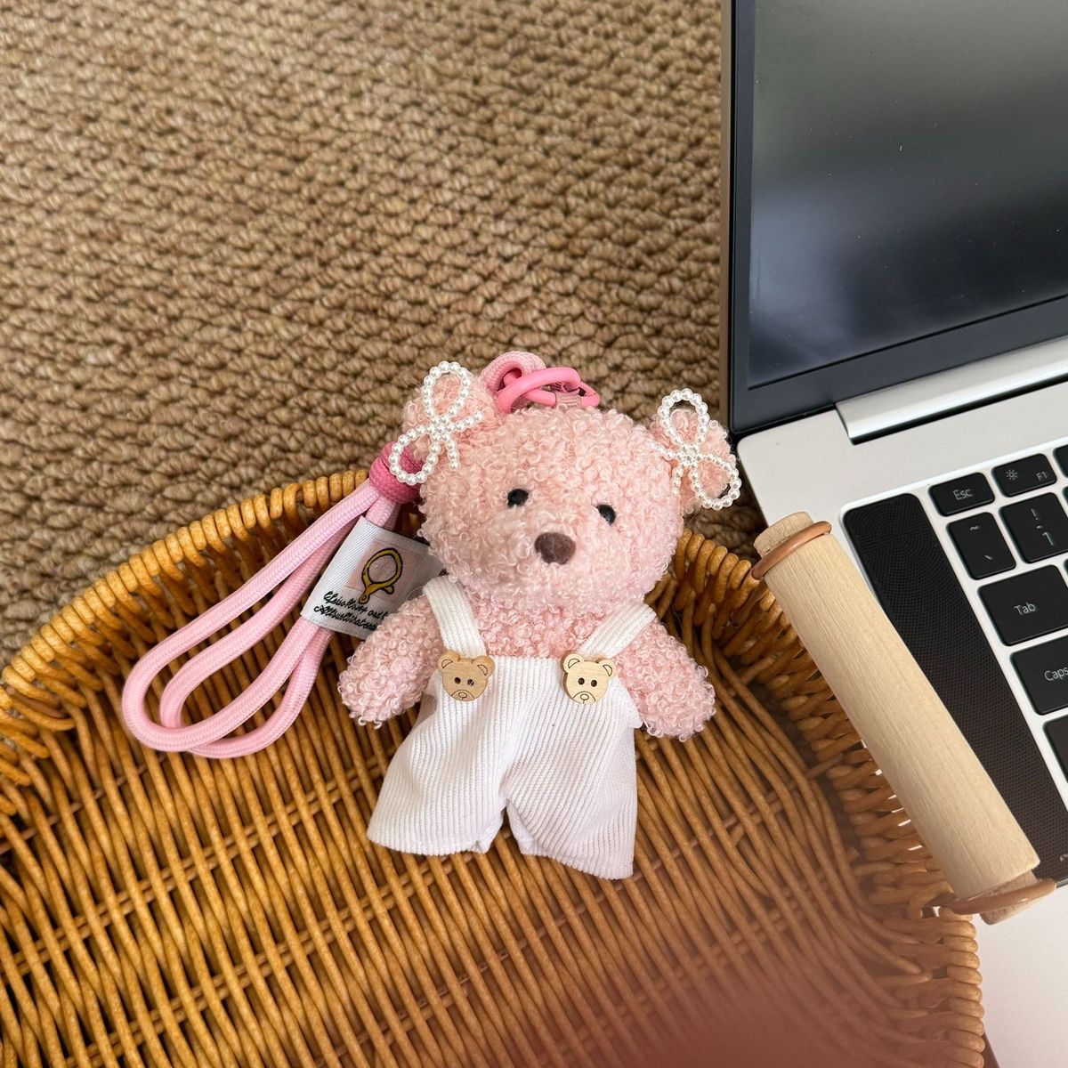 Bag Charms Cute Ugly Girl Teddy Bear Plush Bag Pendant Bag Pendant Keychain_viptrois.com