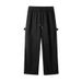 Men's Clothing Textured Twill Stitching Design Workwear Casual Pants Men's Spring New Retro Pure Cotton Button Down Adjustable Trousers_viptrois.com
