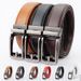 Belt Men's Click Belt Needle Belt Automatic Buckle Two-layer Cowhide Leather Belt_viptrois.com