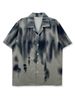 Men's Clothing European Size Trendy Brand Niche Korean Hip Hop Short Sleeved Printed Shirt Men's Beach Loose Casual Couple Shirt Women_viptrois.com