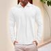 Men's German Velvet Polo Shirt – Autumn/Winter Thermal Long Sleeve, Outdoor Sports & Casual Wear, Solid Color Comfort Fit_viptrois.com