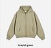 Double Zip Hooded Cardigan Jacket Fleece 350G Sweater Jacket_viptrois.com