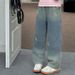 Q669 Beaded And Rhinestone Jeans New Children's Miscellaneous European And American Jeans_viptrois.com