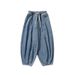 2025 New Large Size Japanese Loose Harlan Straight-leg Pants Wide-leg Casual Pants American Jeans Cross-border Foreign Trade_viptrois.com