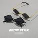 Men's Sunglasses New Anti Ultraviolet Sunglasses Men And Women Personality Small Frame Fashion Sunglasses European And American Retro Funny Glasses_viptrois.com