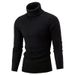 Autumn And Winter High-neck Sweater, Men's Trendy Twisted Long-sleeved, Slim-fit Men's Knitted Sweater, Pullover And Base Layer_viptrois.com