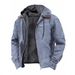 Hooded Men's Jacket, Casual Men's Autumn And Winter With Fleece Zipper Pocket Jacket_viptrois.com