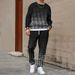 Men's Geometric Print Hoodie & Jogger Set - Trendy Casual Athletic Wear For Fall & Spring | Comfortable Polyester Blend | S-3XL_viptrois.com