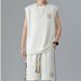 2025 New Fashion Trend Embroidered Casual Sports Suit Men's Sleeveless T-Shirt Two-Piece Set Summer Thin Vest_viptrois.com