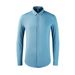 Men's Luxury Knit Long-Sleeve Shirt – Wrinkle-Free, Stretch Comfort, Retro Minimalist (Black/Lake Blue/Mint Green Options)_viptrois.com