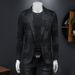 High Quality Men's Casual Regular Business Gentleman's Striped Suit Handsome Classic Wedding Bridegroom's Best Man Suit_viptrois.com