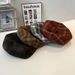 Beret For Women British Plaid Woolen Winter Octagonal Spring And Autumn Trendy Ins Korean Version Versatile Newsboy Hat_viptrois.com