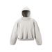 Men's Deconstructed Plush Sweatshirt Set – Eggshell Fleece Hoodie & Scimitar Sweatpants (Dark Purple, Light Gray, Blue-Gray, Black)_viptrois.com