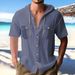 Men's Breathable Linen-Cotton Hooded Cardigan – Oversized Short Sleeve Shirt For Casual & Streetwear (S-XXXL, 8 Colors)_viptrois.com