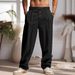 Men’s Linen-Blend Casual Pants – Loose Fit, Breathable & Lightweight For Spring/Summer_viptrois.com