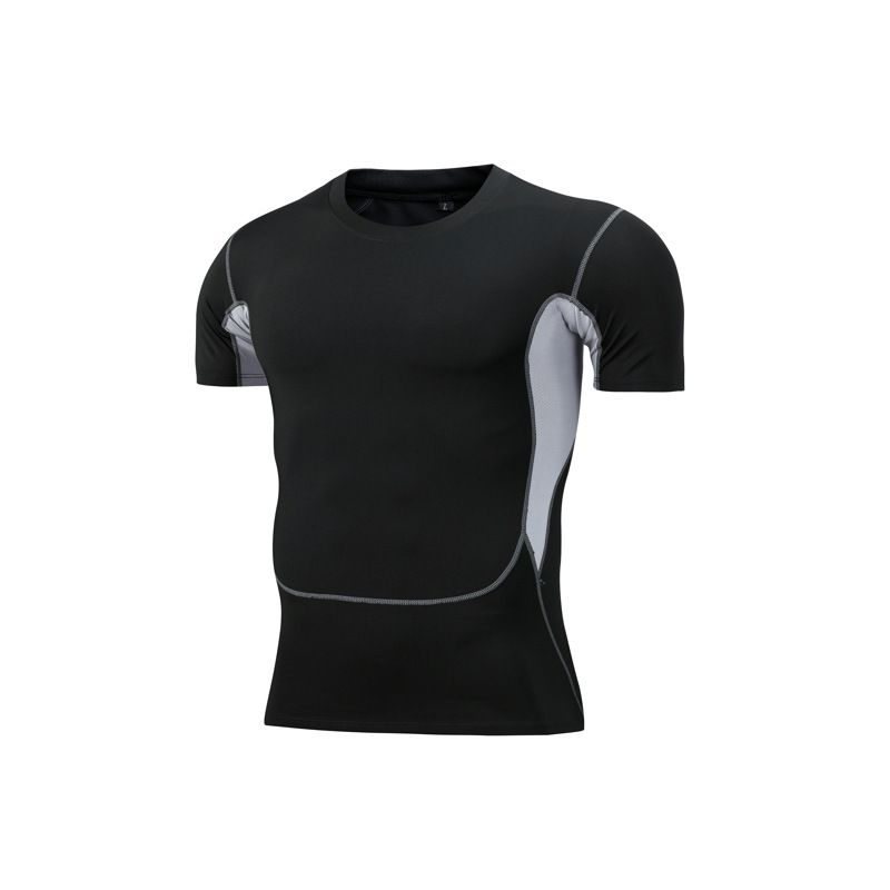Men's clothing Tight training top for men quick drying high elasticity sports fitness wear long sleeve basketball sweat_viptrois.com